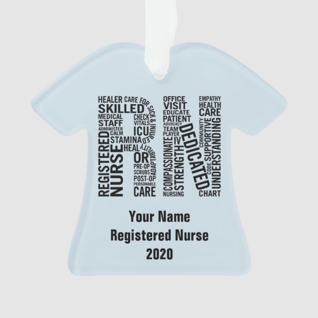 Personalized Registered Nurse RN Ornament (Front)