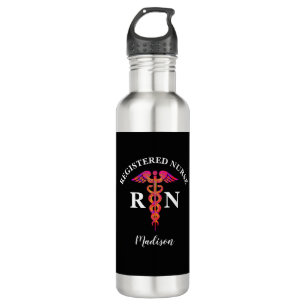 Personalized Registered Nurse Stainless Steel Water Bottle