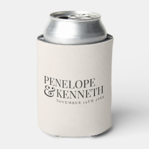 Personalized Rehearsal Dinner Favor Wedding Ivory Can Cooler
