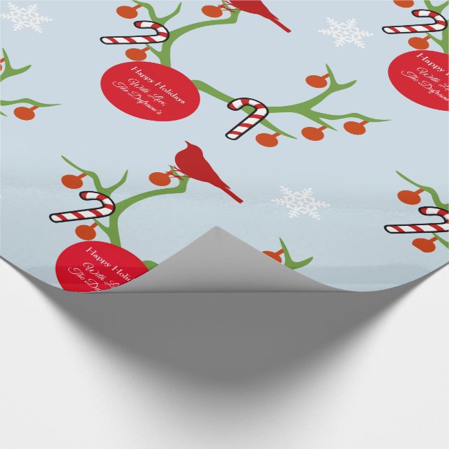 Personalized Reindeer Antlers Christmas Wrapping Paper (Corner)