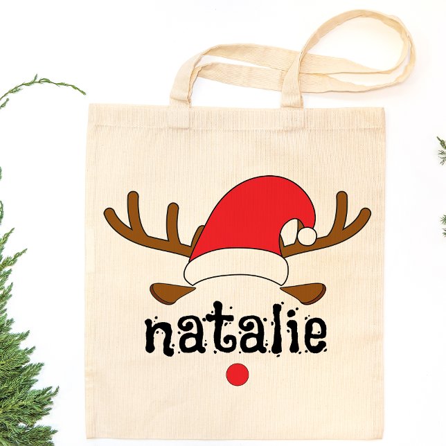 Personalized Reindeer Custom Matching Christmas  Tote Bag (Creator Uploaded)