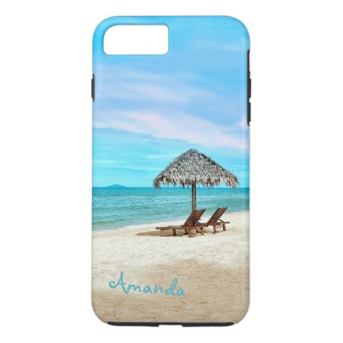 Personalized Relaxing Beach Landscape iPhone 8 Plus7 Plus Case