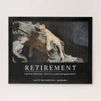 Personalized Relaxing Lioness Custom Retirement