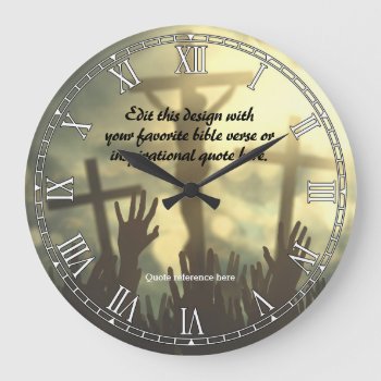 Personalized Religious Bible Quote Verse Clock by NiceTiming at Zazzle