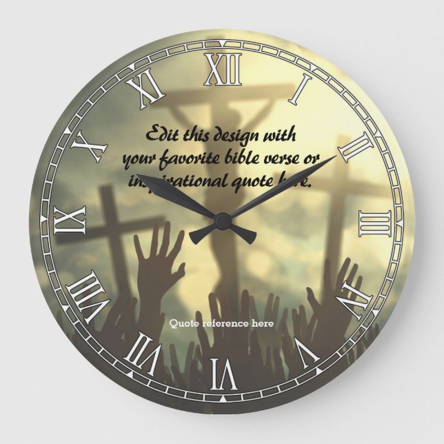 Personalized Religious Bible Quote Verse Clock (Front)