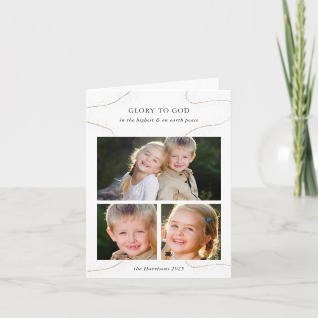 Personalized Religious Christmas Photo Card (Front)