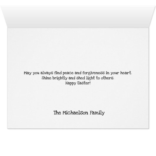 Personalized Religious Easter Card (Inside Horizontal (Bottom))