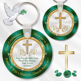 Personalized, Religious Party Favors for Adults Keychain