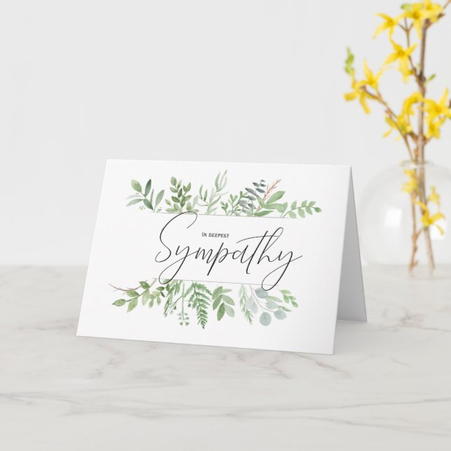 Personalized Religious Sympathy Card - KJV (Yellow Flower)
