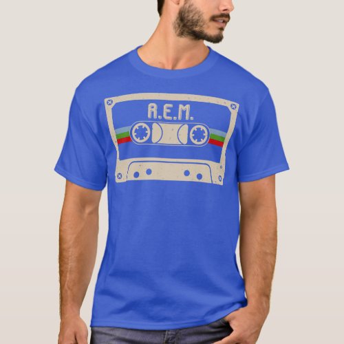 Personalized REM Name Birthday Vintage Cassette Ta T_Shirt