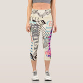 Personalized Repeating name 5 letters Music Notes Leggings