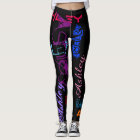 Personalized Repeating name 6 letters Leggings