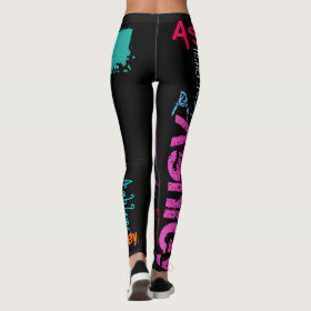 Personalized Repeating name 6 letters Leggings