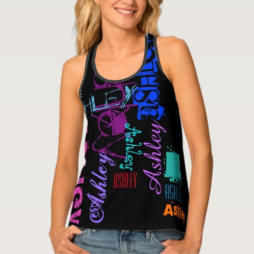 Personalized Repeating name 6 letters TT Tank Top