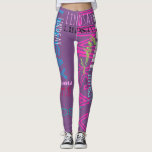 Personalized Repeating name 7 letters Leggings<br><div class="desc">Design on purple leggings. Perfect for 7 Letters in your name with various colors and various Letterings. You can easily change background color and text (color, font, size and position) by clicking the personalize or customize button. Available in 4, 5, 6 and 8 letters with other colors and lettering. Don't...</div>