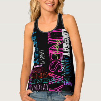 Personalized Repeating name 7 letters Lindsay TT Tank Top