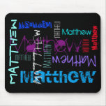 Personalized Repeating Name 7 Letters Mousepad at Zazzle