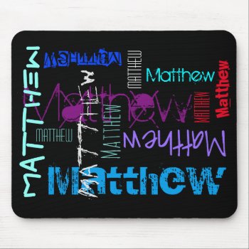 Personalized Repeating Name 7 Letters Mousepad by plurals at Zazzle