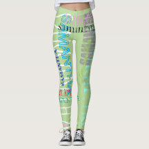 Personalized Repeating Name 8 letters Leggings