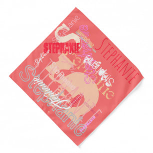 Personalized Repeating Name 9 letters B Bandana