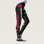 Personalized Repeating Name Black Bold Leggings<br><div class="desc">Fun,  Bold,  Colorful,  Leggings. Enter your name in the template and it repeats like magic.</div>