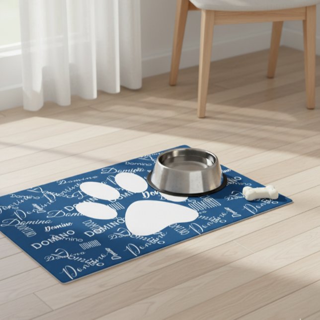Personalized Repeating Name Dog Cat Pet Food Mat (Creator Uploaded)