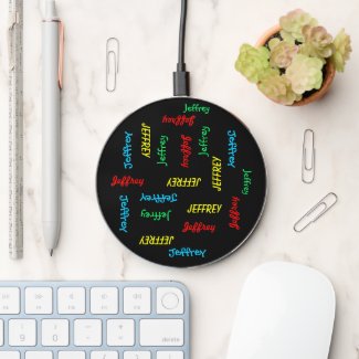 Personalized Repeating Name Wireless Charger