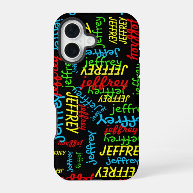 Personalized Repeating Names Iphone Case (Back)