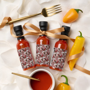 Personalized Repeating Photo and Text Hot Sauces