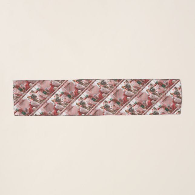 Personalized Repeating Photo Custom Scarf (Front (Horizontal))