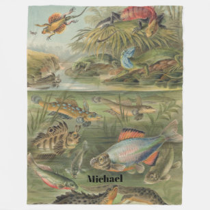 Personalized Reptile Lizard Fish Lover Fleece Blanket