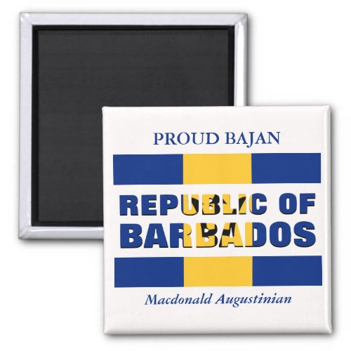 Personalized Republic of Barbados Magnet