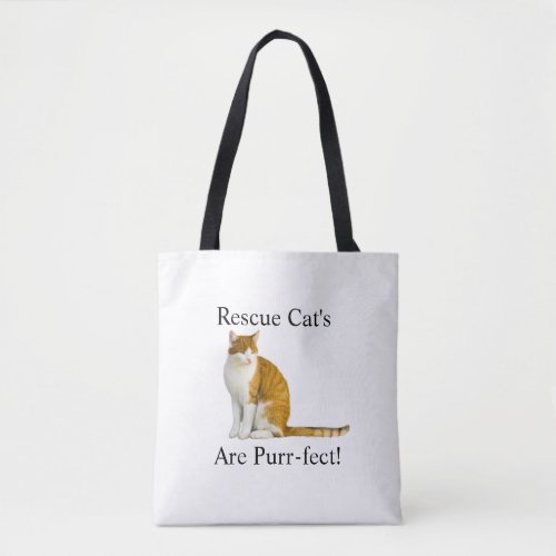 Personalized Rescue Cats Are Purr_fect Shoulder Tote Bag