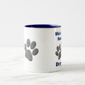 Personalized Rescue Dog Dad Gifts Dog Paws MUG (Center)