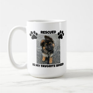 Personalized Rescued is My Favorite Breed 15oz Coffee Mug