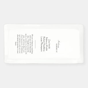 Personalized Reserved Wedding Memorial Fabric Sign