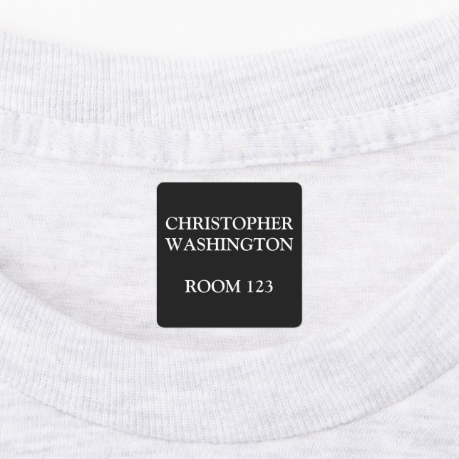 Personalized Residential Home Iron On Clothing Labels (Affixed)