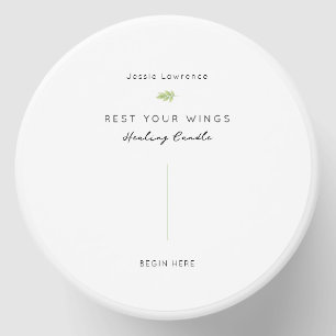 Personalized Rest Your Wings Healing Candle Mini Candle Favors