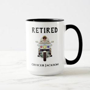 Personalized Retired Motorcycle Police Officer Mug