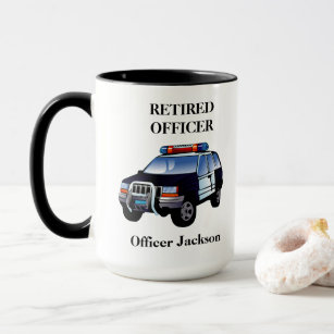 Personalized Retired Police Officer Coffee Mug