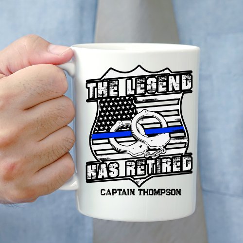 Personalized Retired Police Officer Coffee Mug