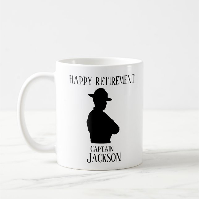 Personalized Retired State Police Officer  Coffee Mug (Left)