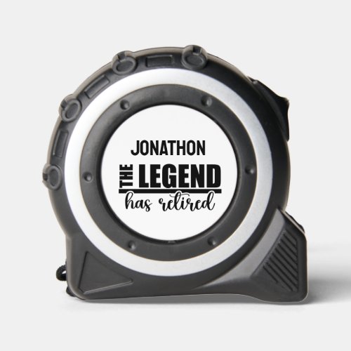 Personalized Retired The Legend  Tape Measure