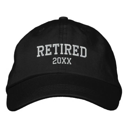 Personalized Retired Year Embroidered Hat