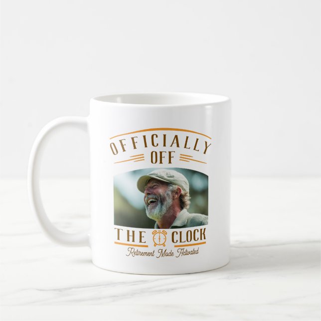 Personalized Retiree Party Favor Retirement Photo  Coffee Mug (Left)
