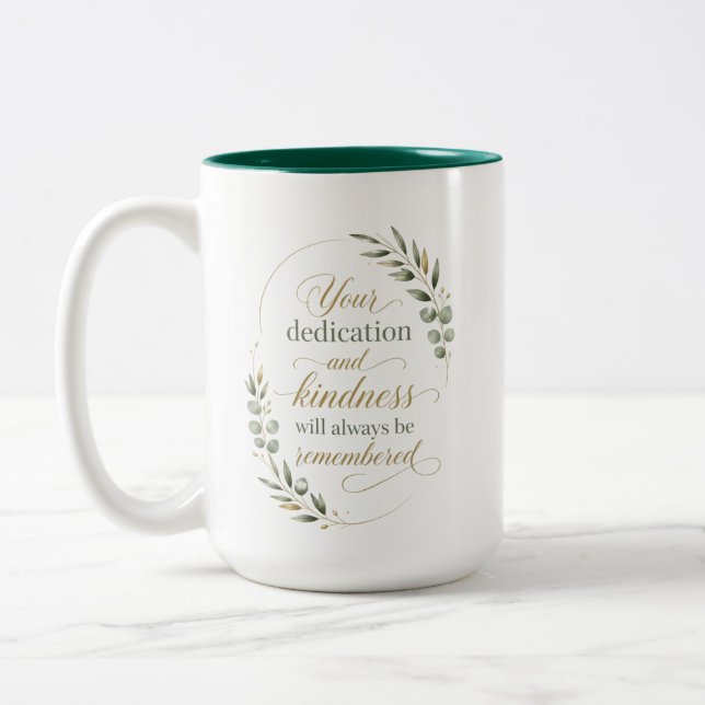 Personalized Retirement Award for Employee Two-Tone Coffee Mug (Left)