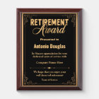 Personalized Retirement Award For Retiree