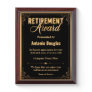 Personalized Retirement Award For Retiree