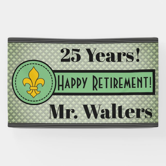 Personalized Retirement Banner (Horizontal)