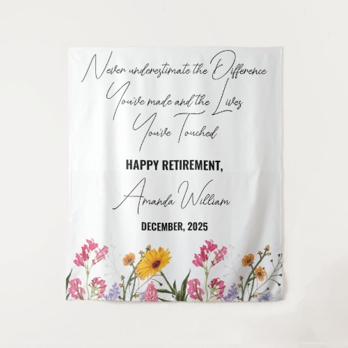 Personalized Retirement Blanket flower Custom Gift